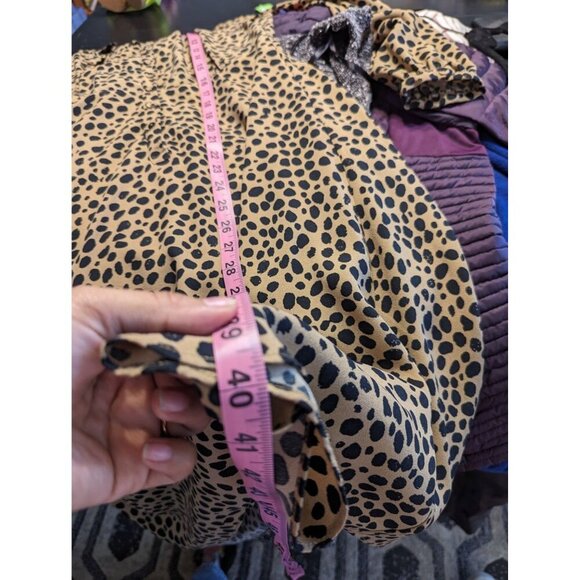 Gibson Latimer Women's Leopard Long Sleeve Fit & Flare Dress Size 4 - Picture 9 of 11